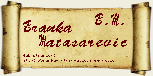 Branka Matasarević vizit kartica